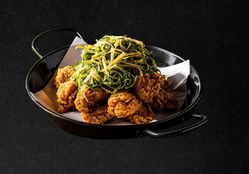 Gà rán hành baro ướp nước tương